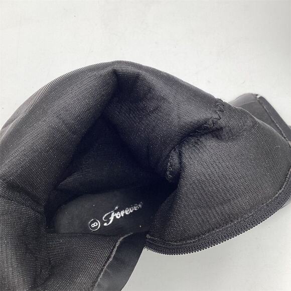 Forever Women's Black Knee-High Riding Boots Size 8 - Picture 5 of 9